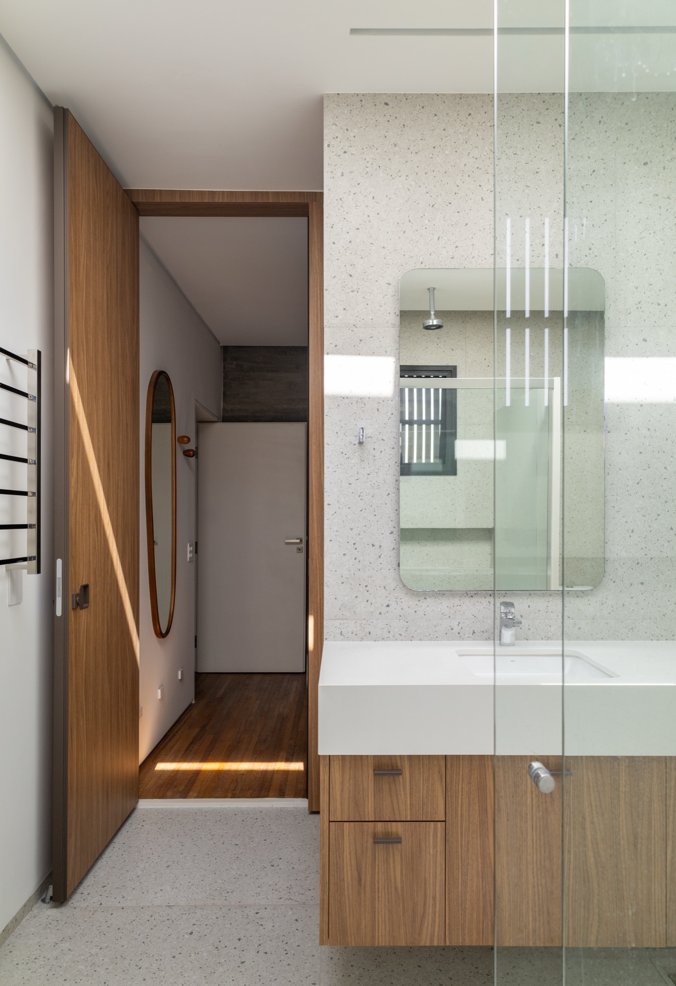 banheiro revestimento terrazzo — projeto residencial, Solo Revestimentos